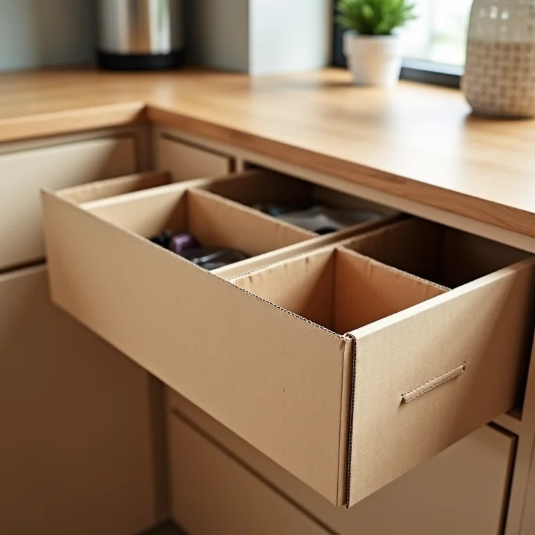 Organizador de gavetas de papelão