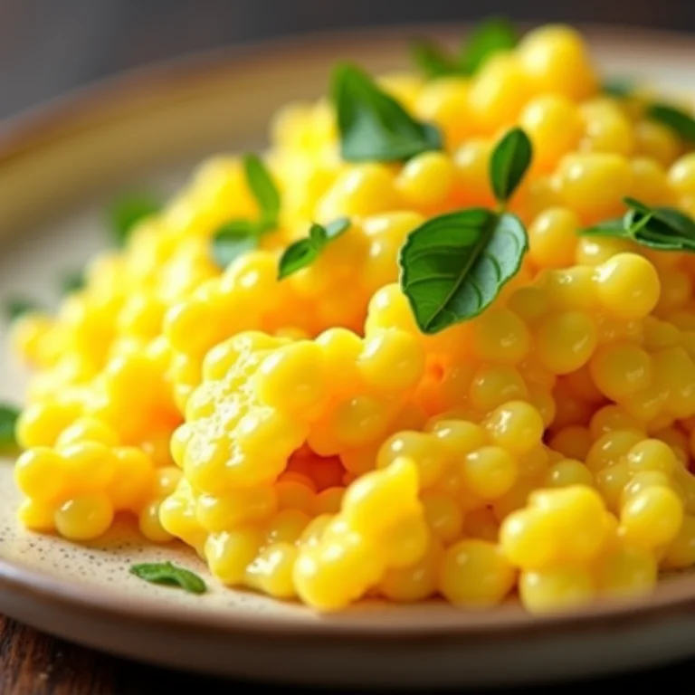 Ovos mexidos cremosos com azedinha