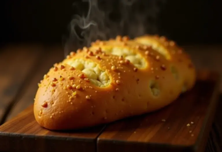 Pão de queijo de quinoa dourado e crocante em mesa de madeira rústica.