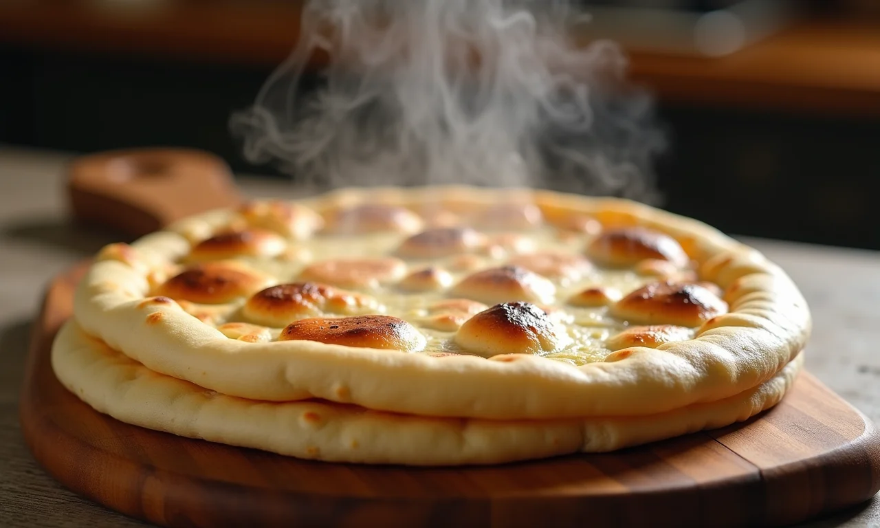 Pão sírio caseiro estufado e perfeito.