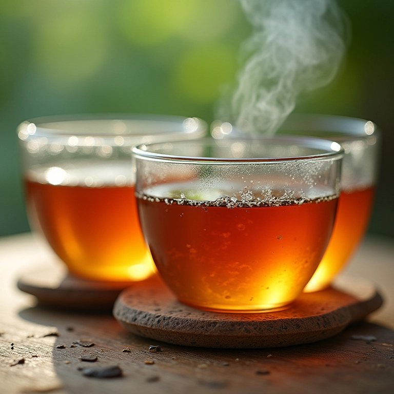 Passo a passo da produção de Jun tea caseiro.