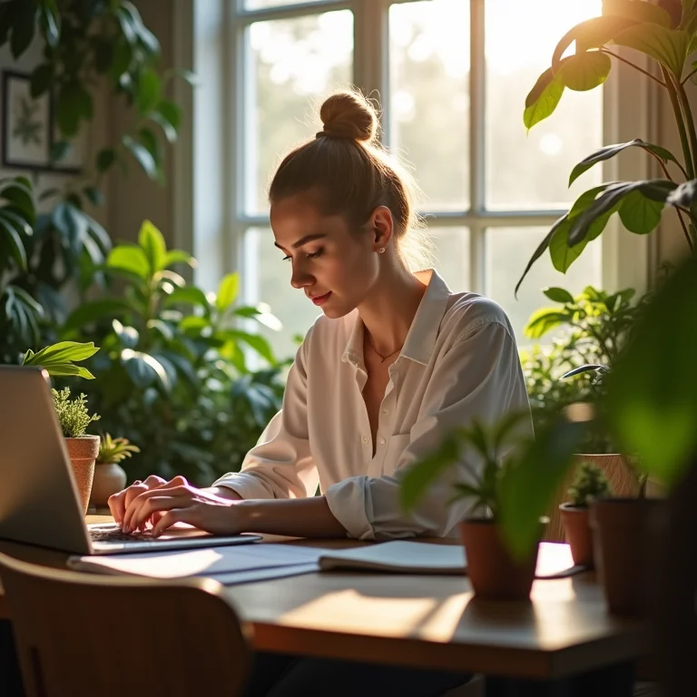 Plantas que estimulam a criatividade e o bem-estar no trabalho.