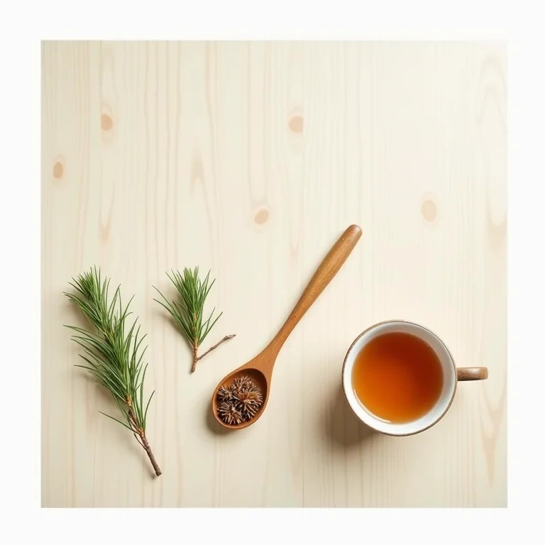 Preparação do chá de pinho