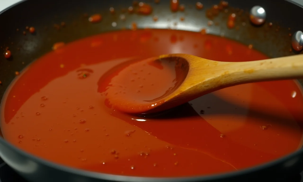 Preparo do molho brava.