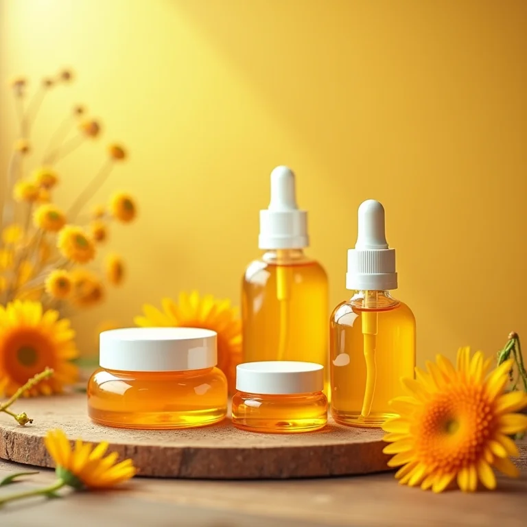 Produtos oftálmicos contendo extrato de calêndula.