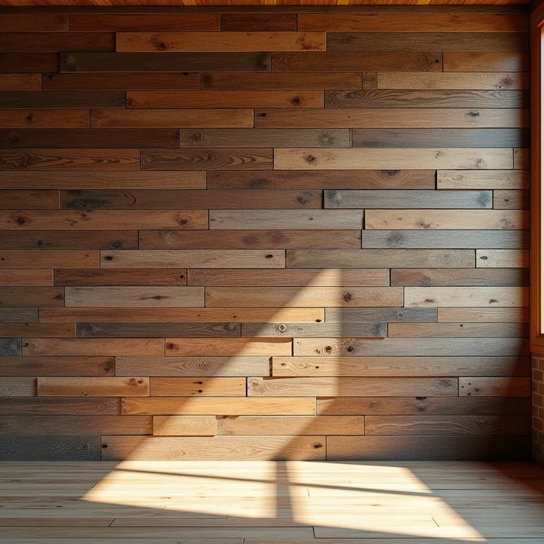 Revestimento de parede com pallets em um ambiente moderno