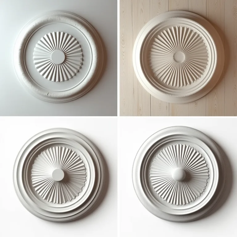 Roda teto de gesso em diferentes tipos de teto