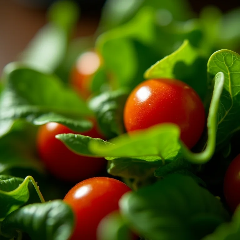 Salada refrescante com folhas de azedinha