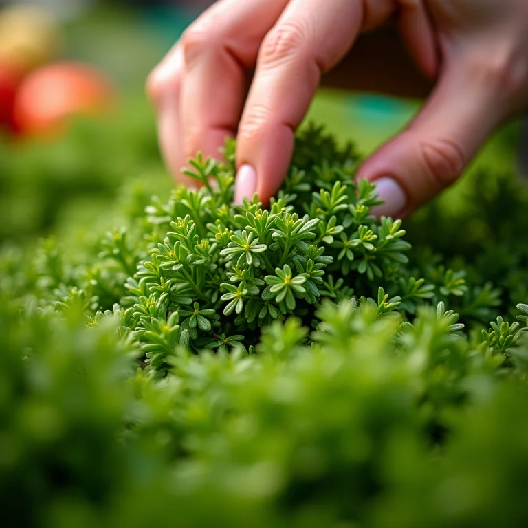 Seleção de Ervas de Provence frescas em uma feira