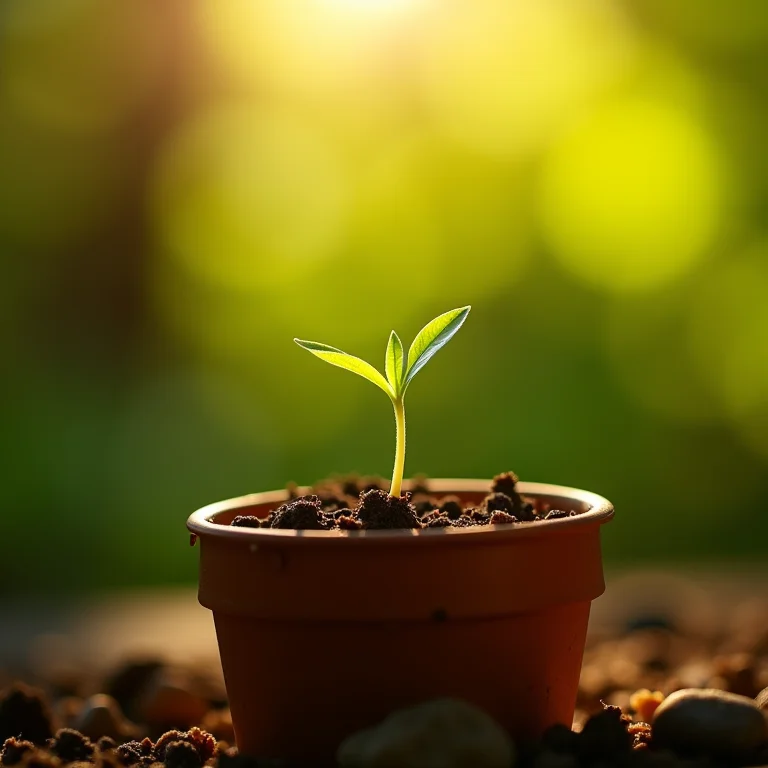 Sementes de Melão-de-São-Caetano germinando