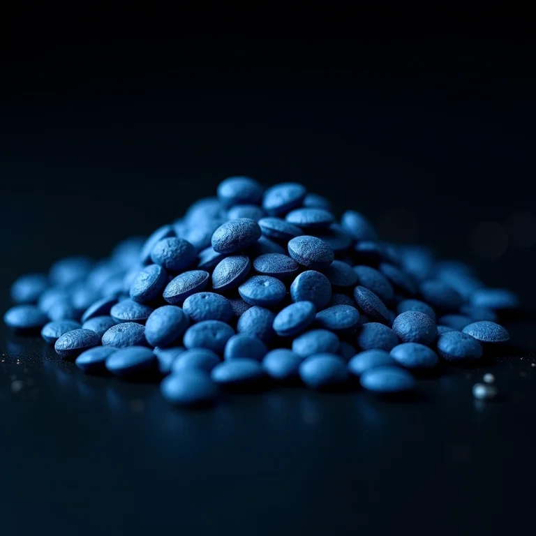 Sementes de papoula azuis em detalhe