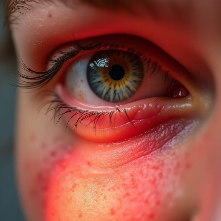 Sintomas de alergia à calêndula nos olhos.