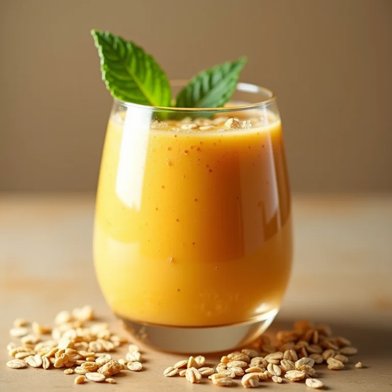 Smoothie de aveia com hortelã