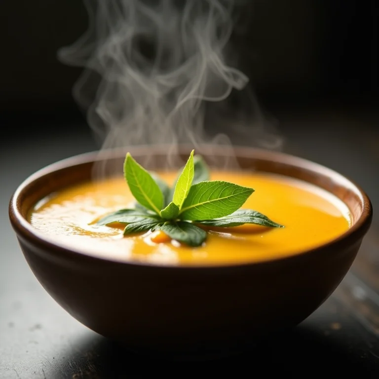 Sopa cremosa com azedinha