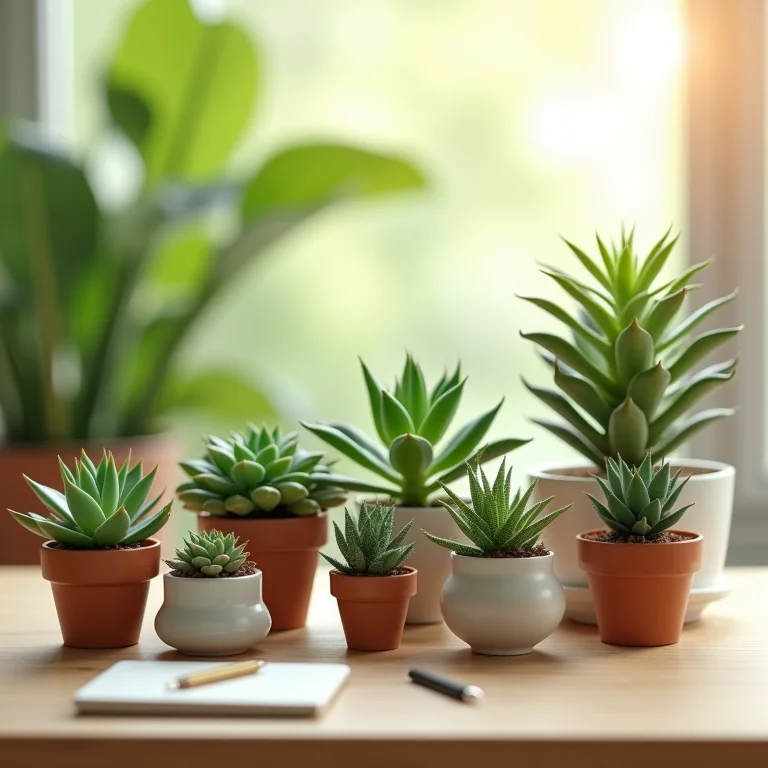 Suculentas: miniaturas cheias de charme para o seu escritório.