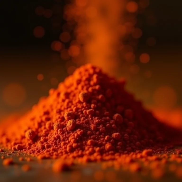 Teste do aroma de pimentão em pó