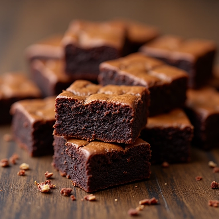 Textura perfeita do brownie com laranja: crocante por fora e macio por dentro.