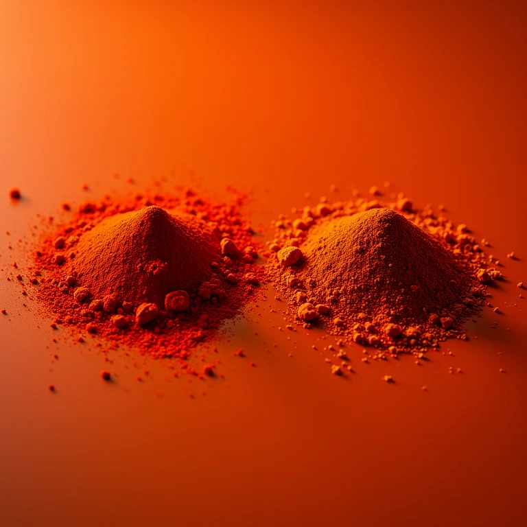 Texturas de pimentão em pó