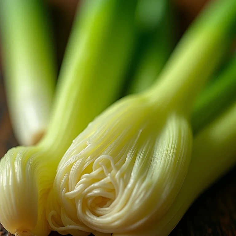 Texturas do nirá e da cebolinha em close-up