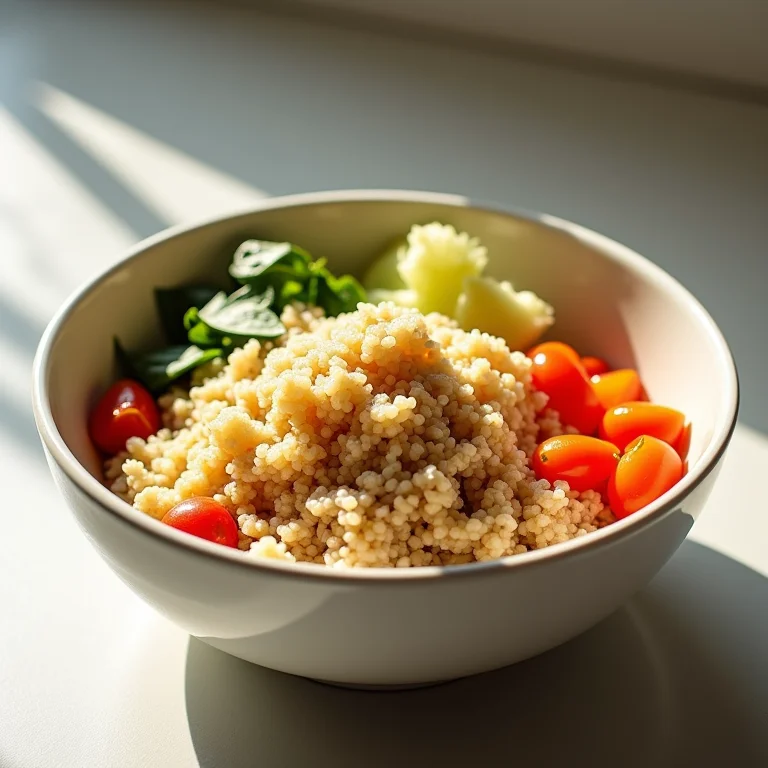 Tigela de arroz preparado e ingredientes sem glúten.