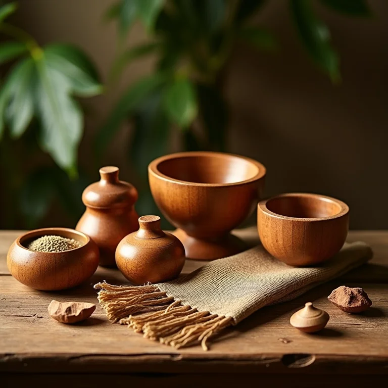 Usos tradicionais da sucupira em objetos de madeira e remédios naturais