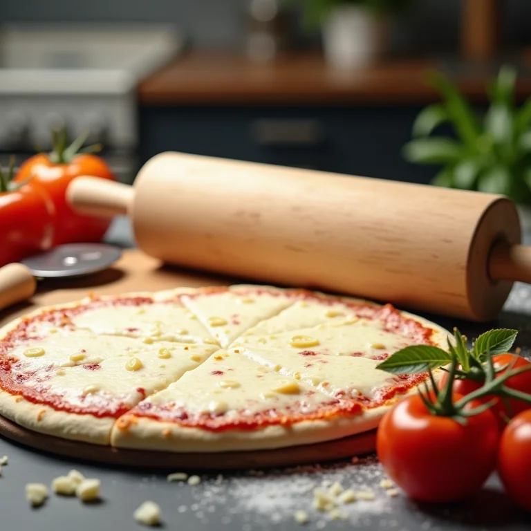Utensílios para facilitar o preparo da pizza de aveia.