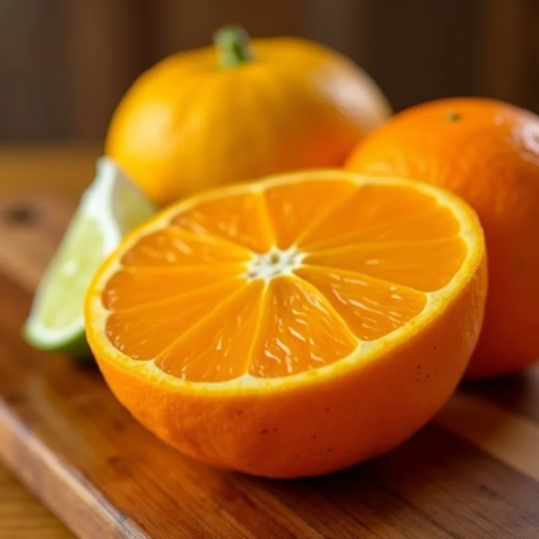 Variedade de raspas cítricas (laranja, limão, tangerina) dispostas em uma tábua de madeira.