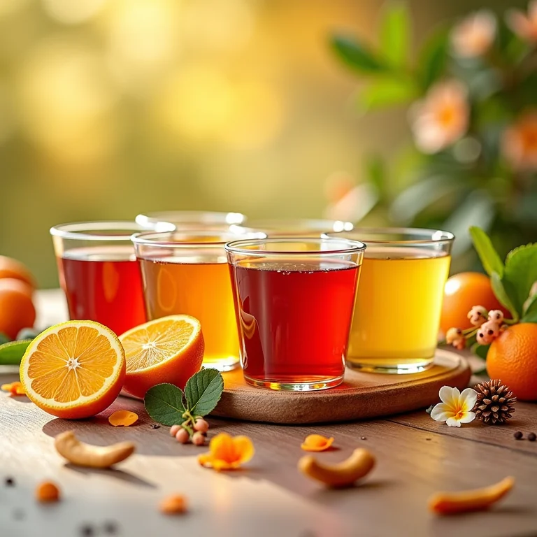 Variedade de sabores do chá de jasmim Dr. Oetker, uma explosão de cores e aromas.