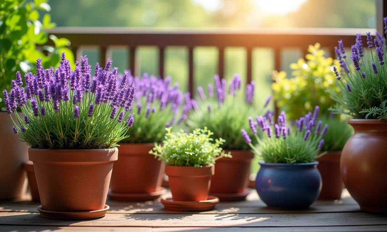 Variedade de vasos para plantar lavanda em casa.