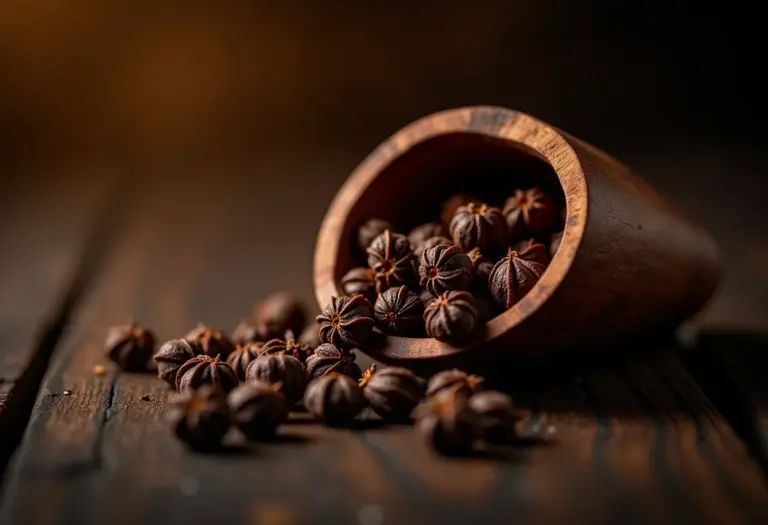 Visão geral de cravos-da-índia frescos e aromáticos