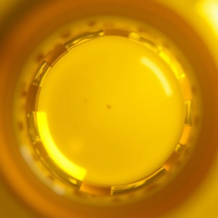 Visão microscópica de gordura vegetal hidrogenada.