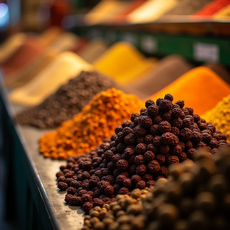 Zimbro de qualidade em um mercado de especiarias