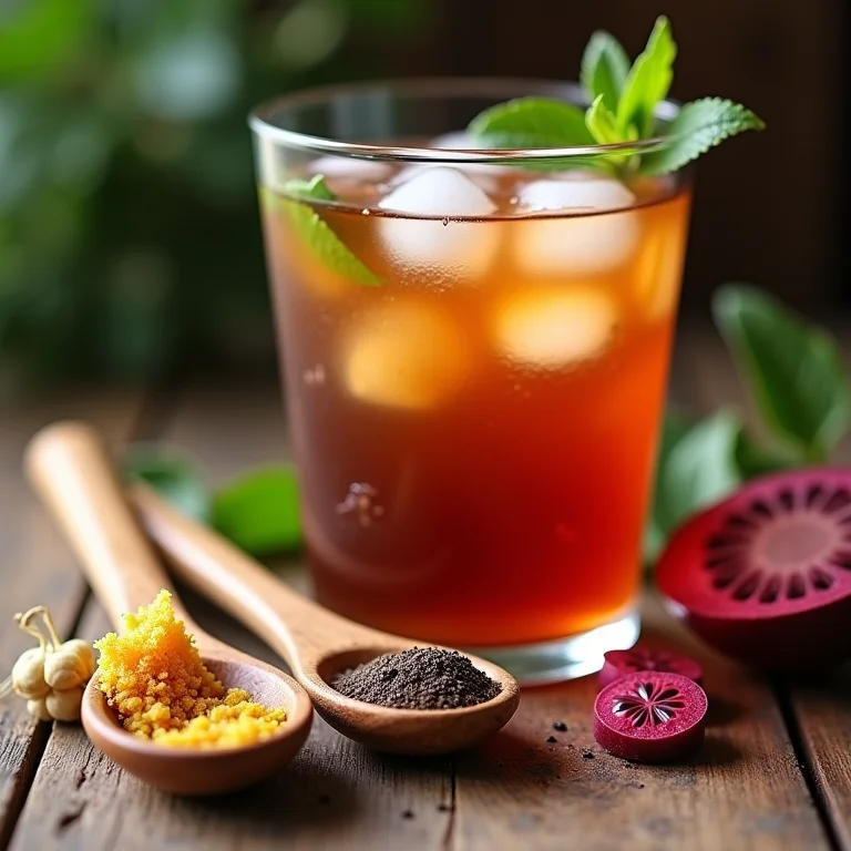 Adoçantes naturais para chá de açaí.