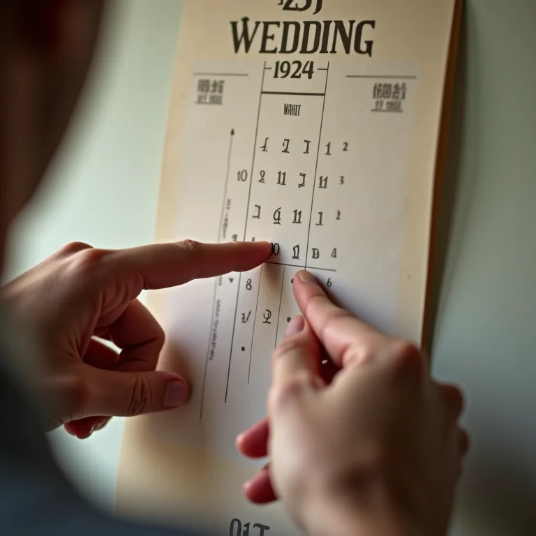 Agendamento da data do casamento civil no calendário