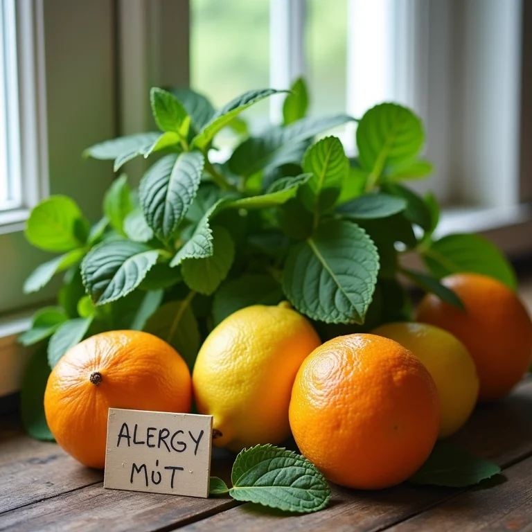 Alergia a cítricos e hortelã