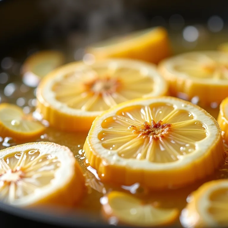 Alho fritando no óleo.