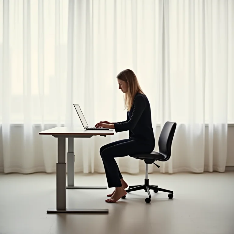 Altura correta da mesa para home office.