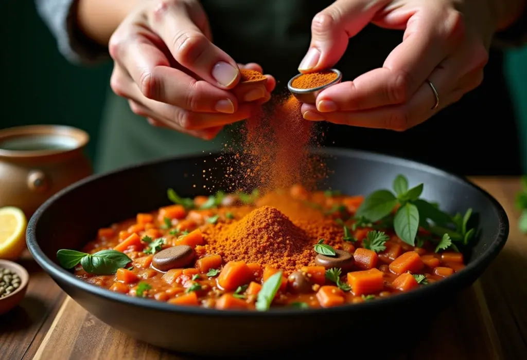 Arrumadinho perfeito com temperos coloridos