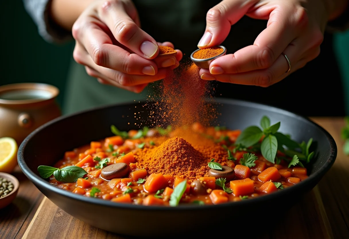 Arrumadinho perfeito com temperos coloridos