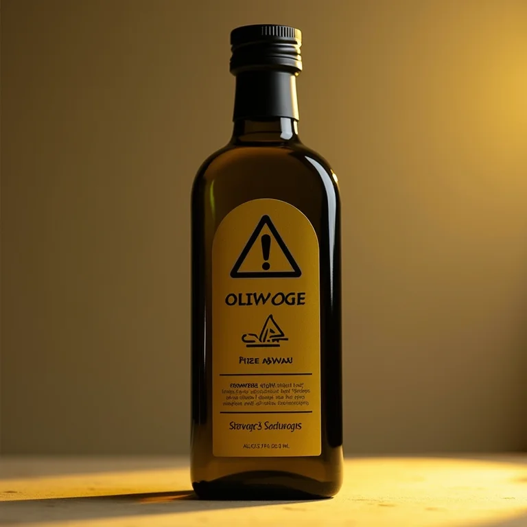 Azeite aromatizado armazenado corretamente em local fresco e escuro.