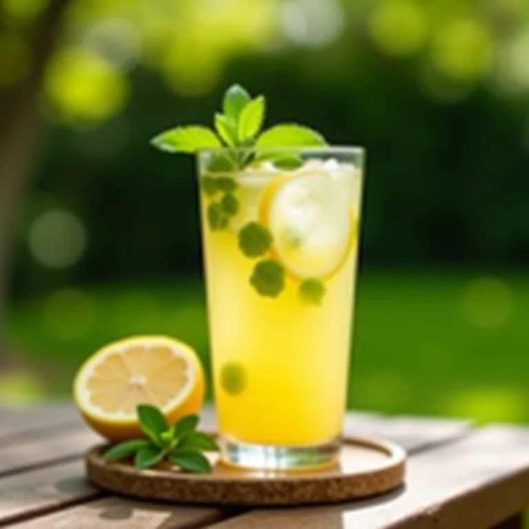 Bebida refrescante com poejo.