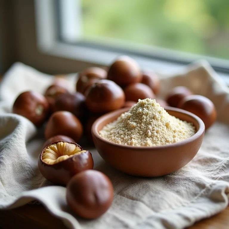 Benefícios nutricionais da castanha em destaque para receita de chá.