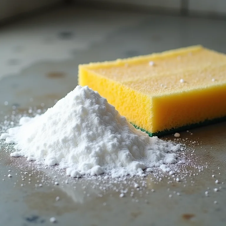 Bicarbonato de sódio com esponja.