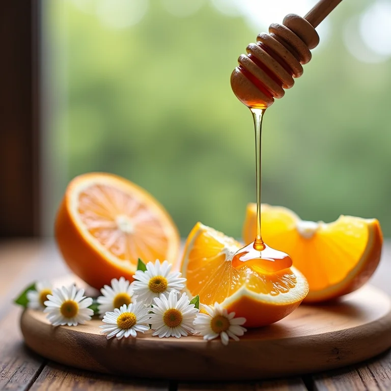 Camomila, laranja e mel: ingredientes para um chá relaxante.