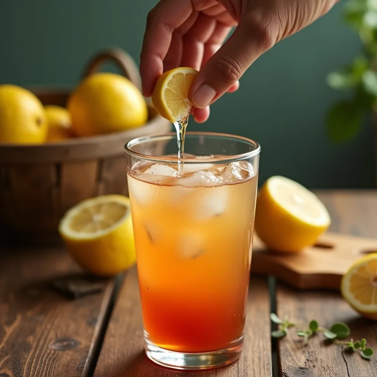 Chá com suco caseiro, menos açúcar e mais sabor