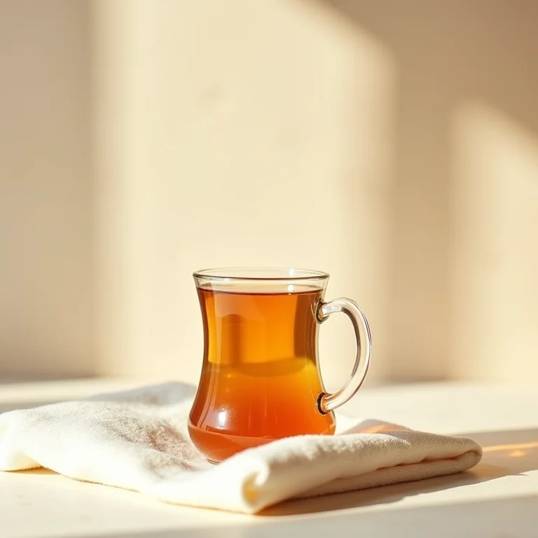 Chá de arruda e pano limpo para compressas