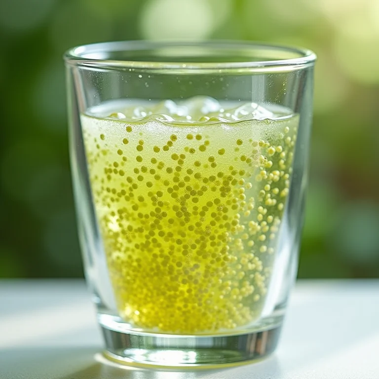 Chá de chia em processo de detoxificação.