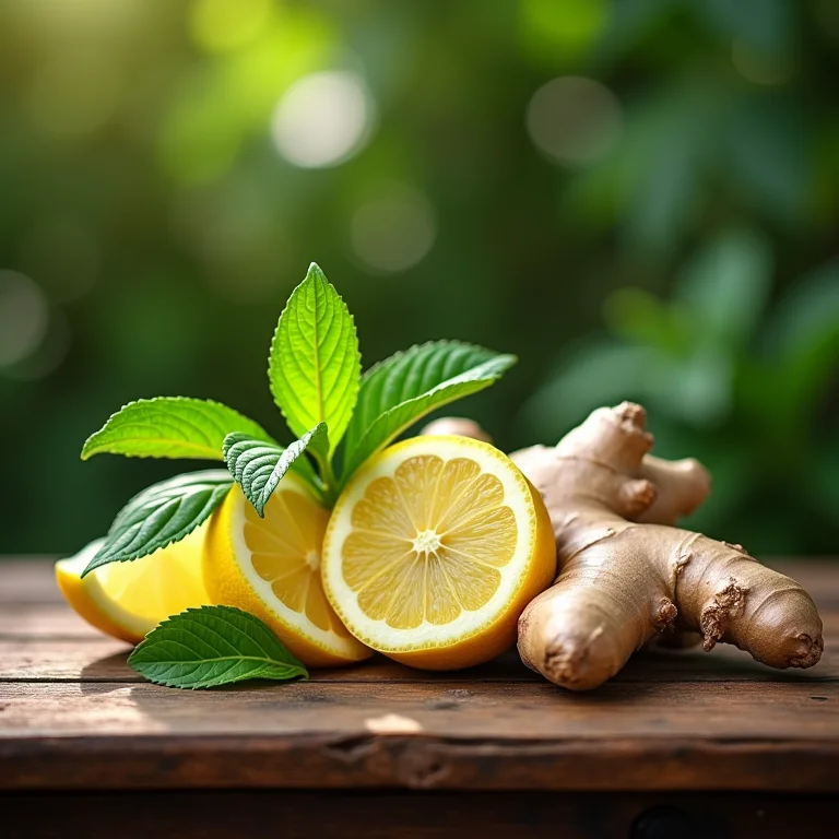 Chá de erva cidreira com gengibre