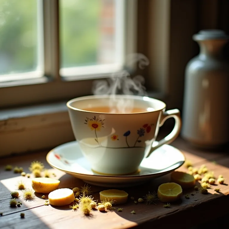 Chá de erva doce com gengibre para alívio digestivo