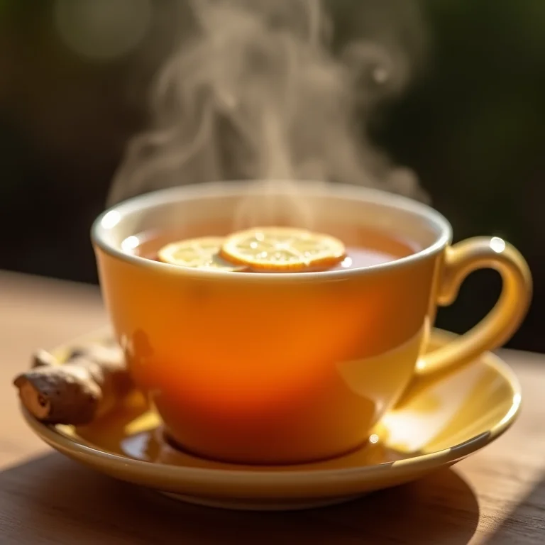 Chá de gengibre: uma bebida quente e reconfortante para acalmar a garganta irritada.